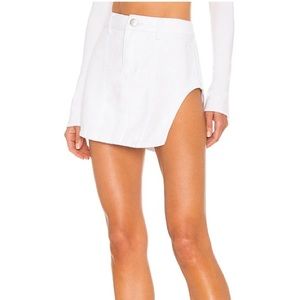 White mini skirt open leg slit xs Superdown